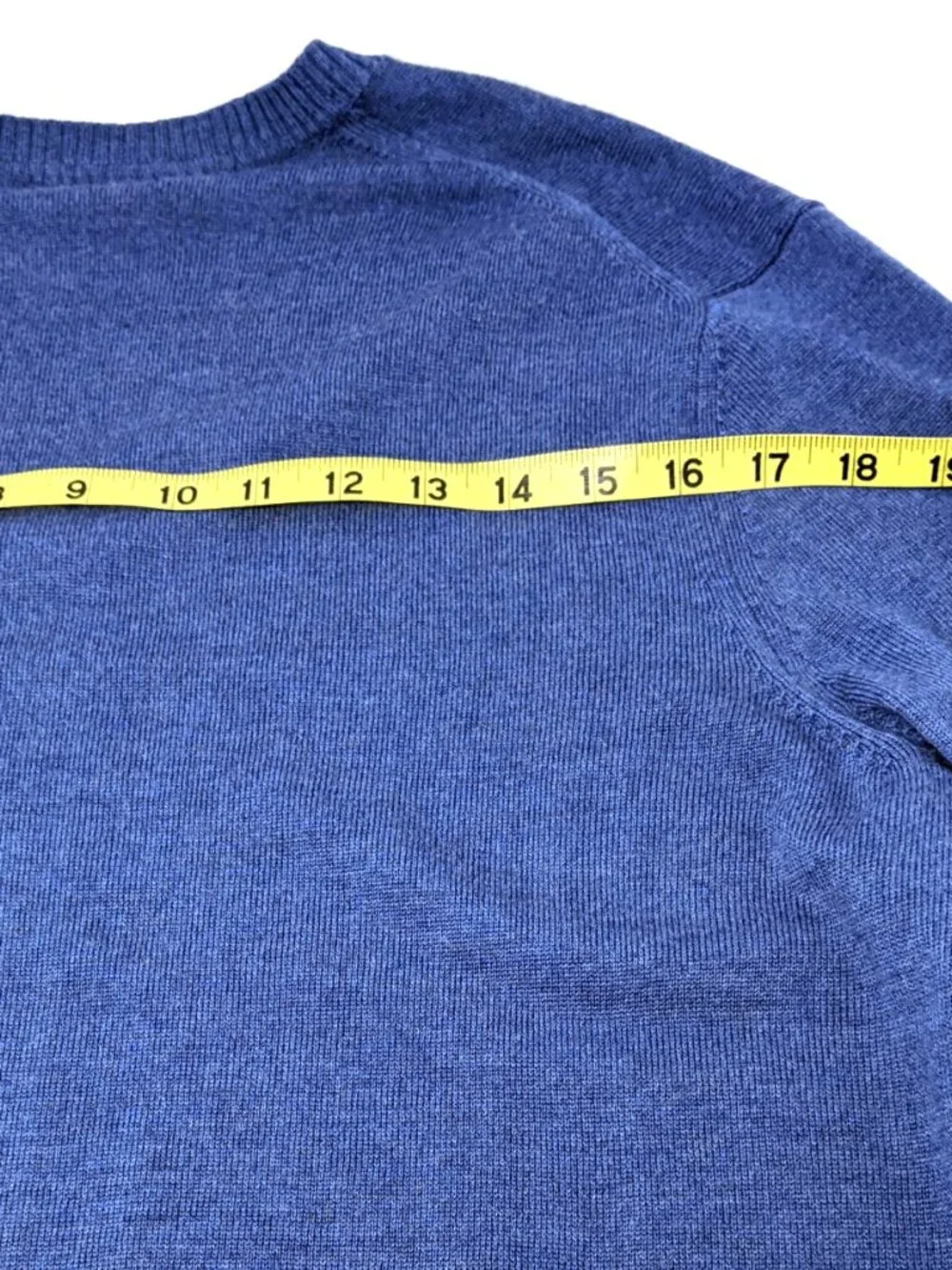 Mens Banana Republic Extra Fine Merino Wool Sweater XL Peacock Blue V-neck
